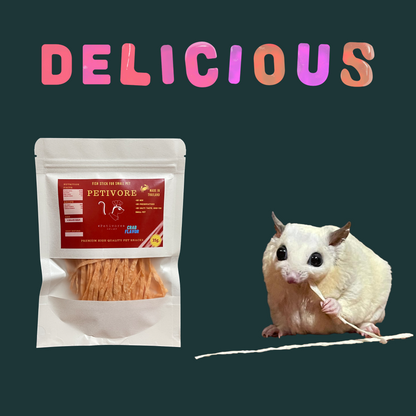 PETIVORE Crab Flavor - Premium Fish Snack for Sugar Glider and Small Exotic Pet - Made from Real Fish - Yummy Treats, Snacks and Food (35g)